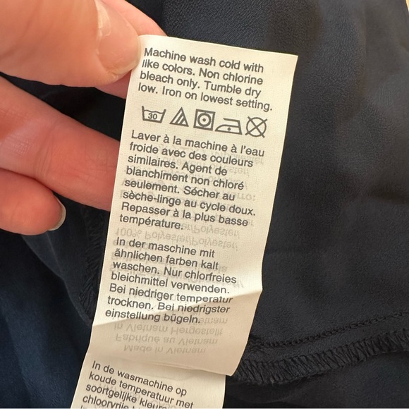 J Crew Women’s Blue & Gold Floral Chiffon High Neck NWT Dress Size 10 - Picture 8 of 8